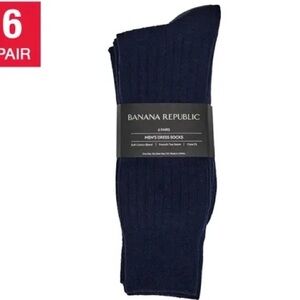 Banana Republic Men's Dark Blue Dress Socks - 6 Pack